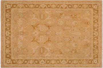handmade Traditional Kafkaz Chobi Ziegler Tan Gold Hand Knotted RECTANGLE 100% WOOL area rug 9 x 12